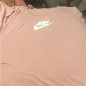 Nike Soft Pink Tee with White Logo